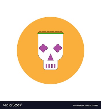 In flat design halloween icon vector image