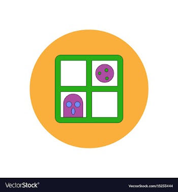 In flat design halloween icon vector image