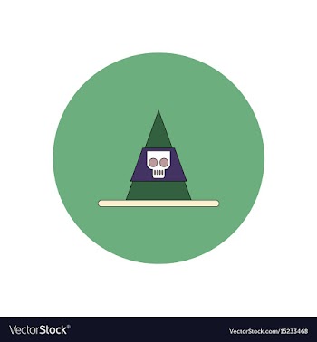 In flat design halloween icon vector image