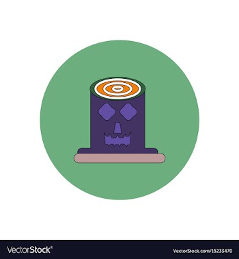 In flat design halloween icon vector image