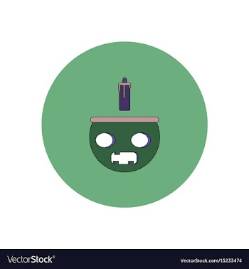 In flat design halloween icon vector image