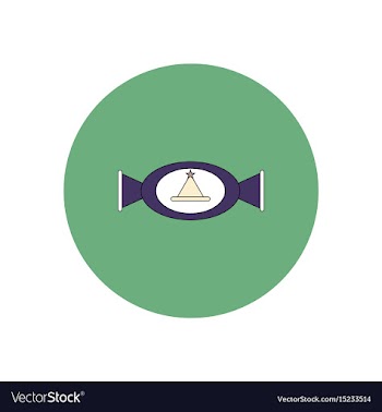 In flat design halloween icon vector image