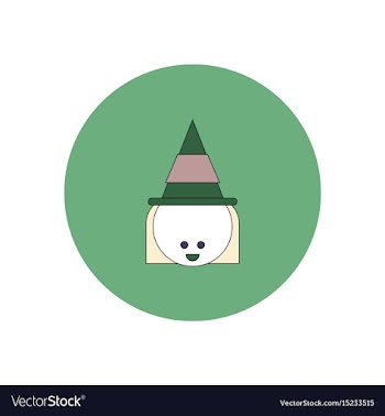 In flat design halloween icon vector image
