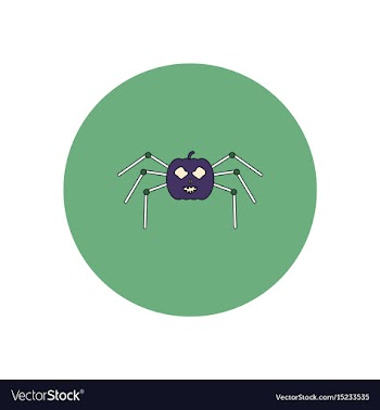 In flat design halloween icon vector image