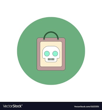 In flat design halloween icon vector image