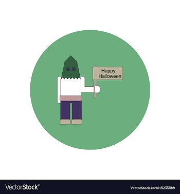 In flat design halloween icon vector image