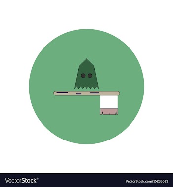 In flat design halloween icon vector image