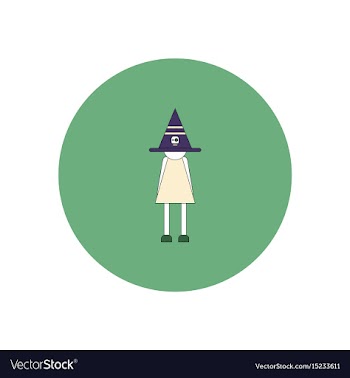 In flat design halloween icon vector image