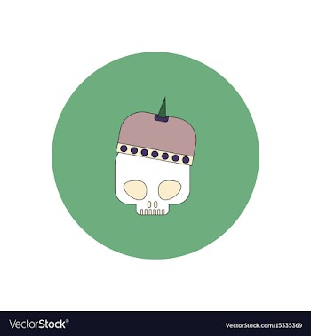 In flat design halloween icon vector image