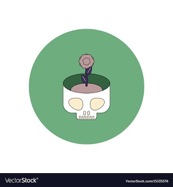In flat design halloween icon vector image