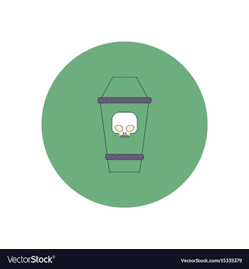 In flat design halloween icon vector image