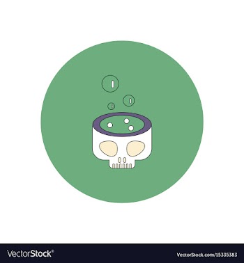 In flat design halloween icon vector image