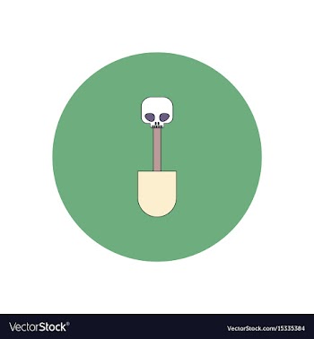 In flat design halloween icon vector image