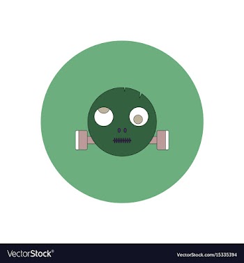 In flat design halloween icon vector image