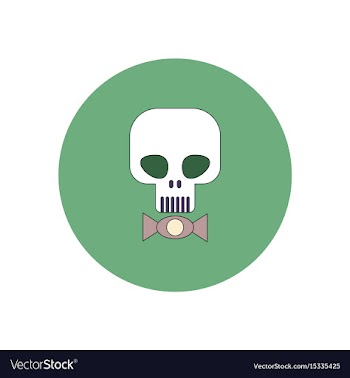 In flat design halloween icon vector image