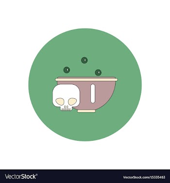 In flat design halloween icon vector image
