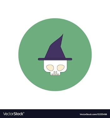 In flat design halloween icon vector image