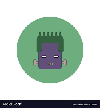 In flat design halloween icon vector image