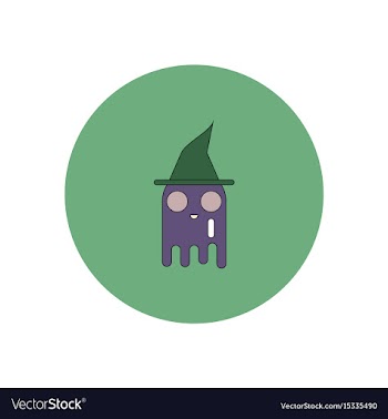 In flat design halloween icon vector image