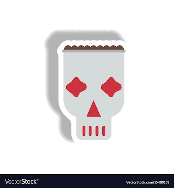 In flat design halloween icon vector image