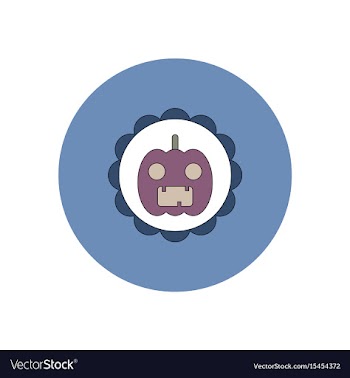 In flat design halloween icon vector image