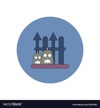 In flat design halloween icon vector image