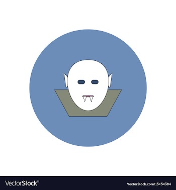 In flat design halloween icon vector image