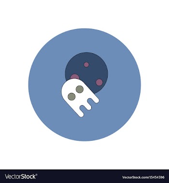 In flat design halloween icon vector image