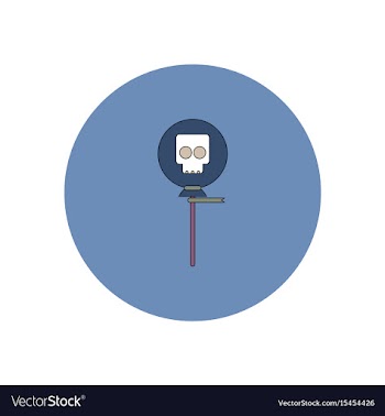 In flat design halloween icon vector image