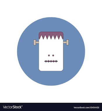 In flat design halloween icon vector image