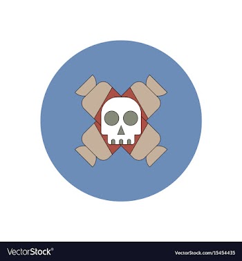 In flat design halloween icon vector image