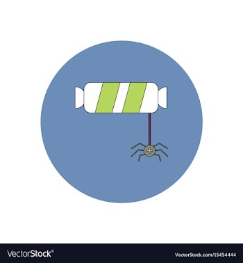 In flat design halloween icon vector image