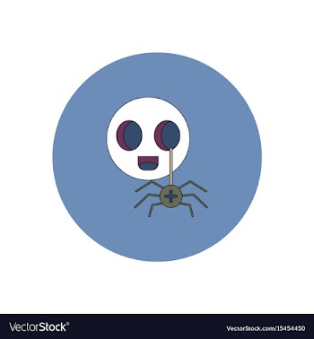 In flat design halloween icon vector image