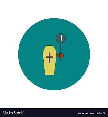 In flat design halloween icon vector image