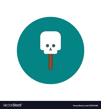 In flat design halloween icon vector image