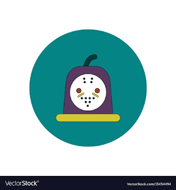 In flat design halloween icon vector image