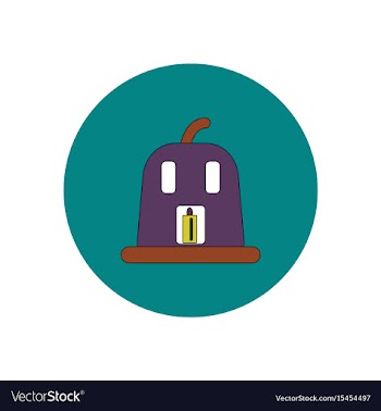 In flat design halloween icon vector image