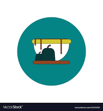 In flat design halloween icon vector image