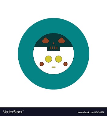 In flat design halloween icon vector image