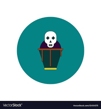 In flat design halloween icon vector image