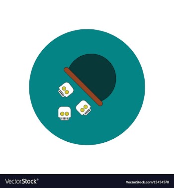 In flat design halloween icon vector image