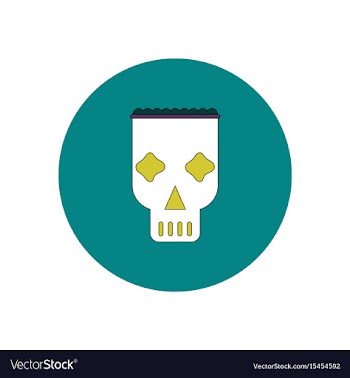 In flat design halloween icon vector image