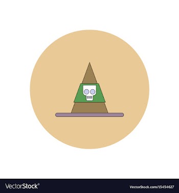 In flat design halloween icon vector image