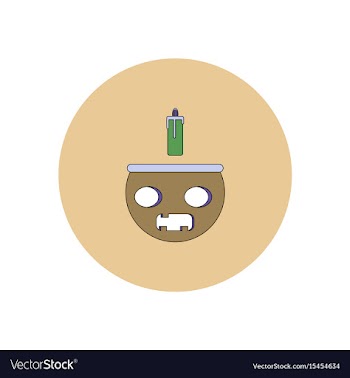 In flat design halloween icon vector image