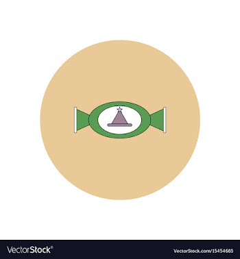 In flat design halloween icon vector image