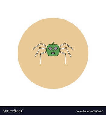 In flat design halloween icon vector image
