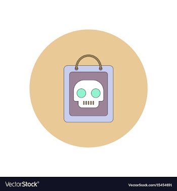 In flat design halloween icon vector image