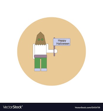 In flat design halloween icon vector image