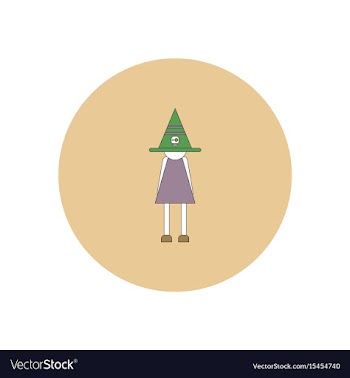 In flat design halloween icon vector image