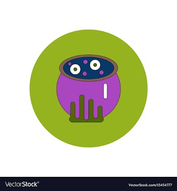 In flat design halloween icon vector image